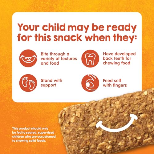 Happy Tot Organics Fiber & Protein Soft-Baked Oat Bars Organic Toddler Snack Banana & Carrot, 0.88 Ounce Bars, 5 Count Box (Pack of 6)