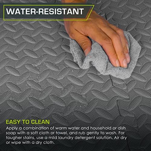 ProsourceFit Puzzle Exercise Mat ½ in, EVA Interlocking Foam Floor Tiles for Home Gym, Mat for Home Workout Equipment, Floor Padding for Kids