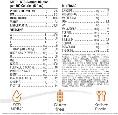 PurAmino Hypoallergenic Infant Drink, for Severe Food Allergies, Omega-3 DHA, Iron, Immune Support, Powder Can, 14.1 Oz (4 Count)