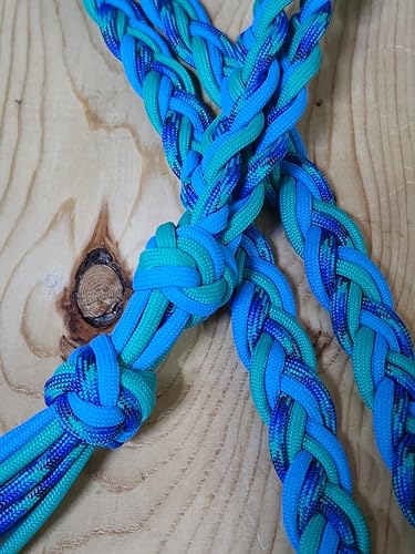 Bridleless Neck Rope Liberty Horse Tack Handmade Braided in Lite Blue/Green by KatzHorseWear