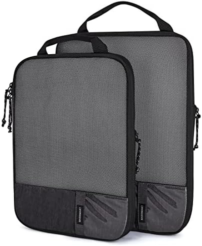 BAGSMART 6 Set Compression Packing Cubes - Lightweight Travel Essentials, Durable Luggage Organizer