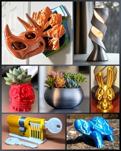 SUNLU 3D Printer Silk Filament,Shiny Silk PLA Filament 1.75mm, Smooth Silky Surface, Great Easy to Print for 3D Printers, Dimensional Accuracy +/- 0.02mm, Silk Red Copper 1KG