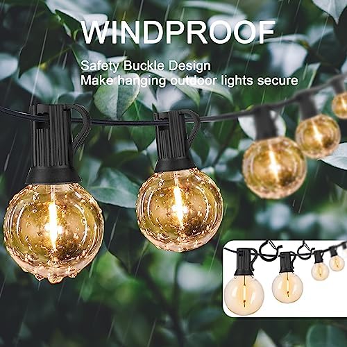 ADIIL 50 PCS Q Hanger Hooks with Safety Buckle, Windproof Screw Hooks for Hanging Outdoor String Lights, Plants, Christmas Patio Lights, 2.2 Inches, Black