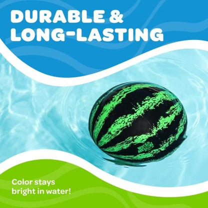Watermelon Ball The Original Pool Toys for Kids Ages 8-12 - 9 Inch Pool Ball for Teens, Adults, Family - Pool Games, Pool Toys, Fun Swimming Pool Games, Water Football, Tag, Diving and Beach Ball Play