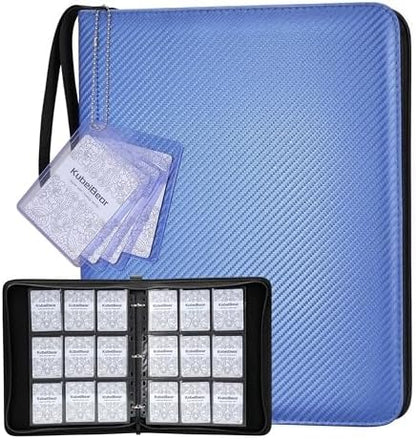 Premium 9-Pocket Card Binder 720 Capacity, Zippered Trading Card Holder for MTG, Sports & Collectible Cards – Acid-Free, Durable & Travel-Friendly Storage (Blue, 9 Pocket)