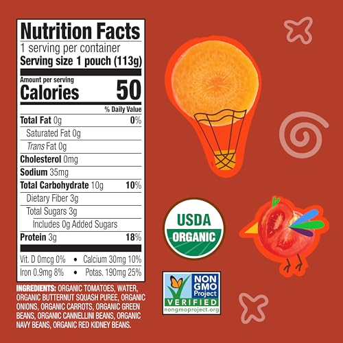 Earth's Best Organic Veggie Puree Veggie + Bean Medley Pouch, 4 oz (Pack of 12)
