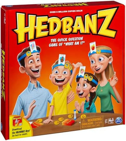 Hedbanz, Quick Question Picture Guessing Family Game for Game Night Headbands Board Game, for Adults and Kids Ages 7 and Up (Edition May Vary)