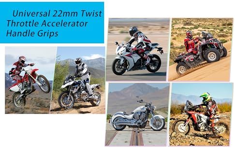 Universal 22mm 7/8" Twist Throttle Handle Grip + Cable for Cross-Country Motorcycle 250 Dirt Pit Motor Bike Motorcycle CRF70 TTR KLX110 SSR Thumpstar YCF（Bule）
