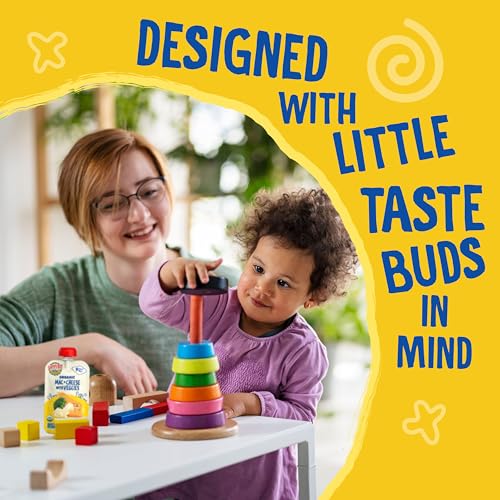 Earth's Best Organic Baby Food Pouches, 9+ Months, Pasta and Vegetable Puree for Babies 9 Months and Up, Organic Mac and Cheese with Veggies, 4 Ounce Resealable Pouch (Pack of 12)