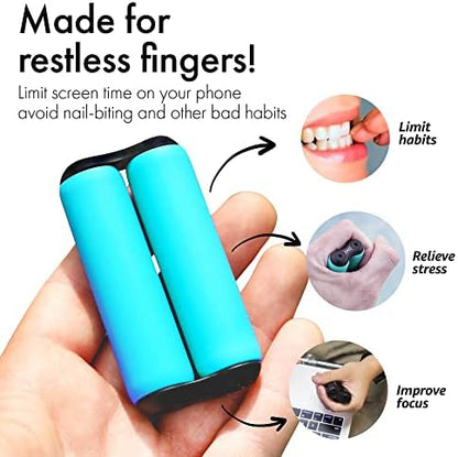 ONO Roller - Handheld Fidget Toy for Adults | Help Relieve Stress, Anxiety, Tension | Promotes Focus, Clarity | Compact, Portable Design (Junior Size/ABS Plastic, Teal)