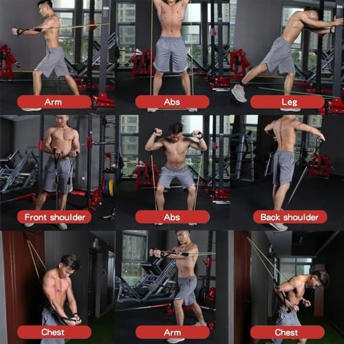 WHATAFIT Resistance Bands, Exercise Bands，Resistance Bands for Working Out, Work Out Bands with Handles for Men and Women Fitness, Strength Training Home Gym Equipment