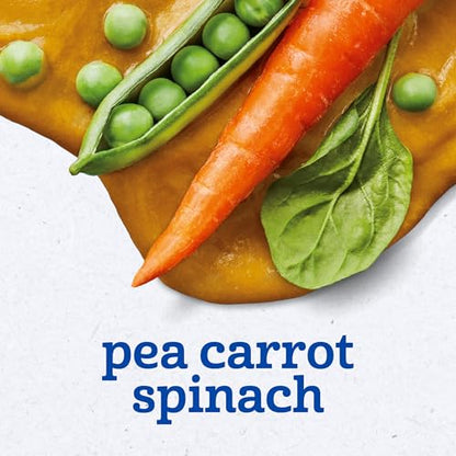 Gerber 2nd Foods Pea, Carrot & Spinach Pureed Baby Food, 4 Ounce Tubs, 2 Count (Pack of 8)