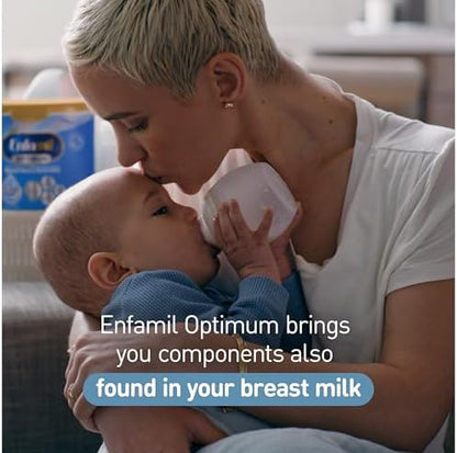 Enfamil Optimum (Enspire), Our Closest Formula to Breast Milk, Immune-Supporting Lactoferrin and Brain-Supporting DHA Baby Formula, Powder 30 Oz Refill, Pack of 4