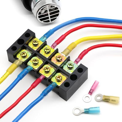 180Pcs Heat Shrink Wire Connectors Kit - Waterproof Marine Automotive Battery Electrical Crimp Terminals Set, Ring Fork Spade Butt Splices