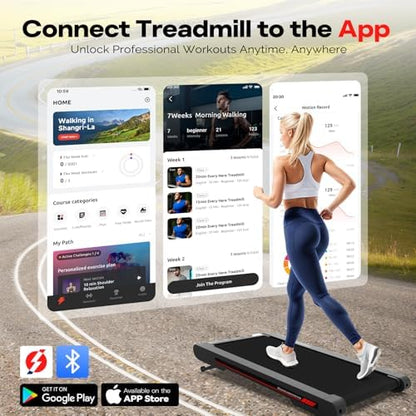 Sperax Walking Treadmill Pad with APP, 3 in 1 Under Desk Treadmill, 400W Low Noise Walking Vibration Pad with Remote Control,Portable Treadmills for Home Office