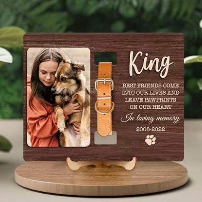 Pet Collar Memorial Frame with Photo, Dog Collar Memorial Frame, Dog Memorial Gifts for Loss Of Dog, Pet Bereavement Gifts, Pet Memorial, Dog Lover Gift