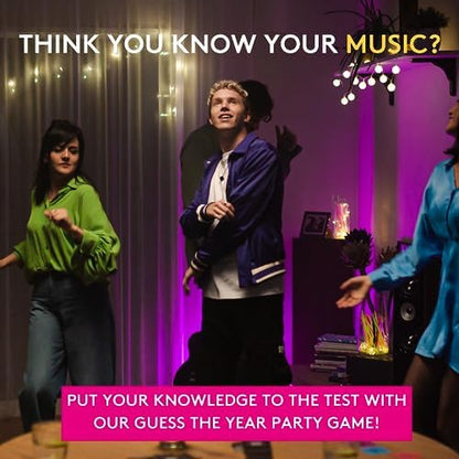 Jumbo Hitster - The Music Party Card Game, Fun Music Quiz Card Game, 2-10 Players - 300 Plus Iconic Music Hits - Great for Adult and Family Game Night