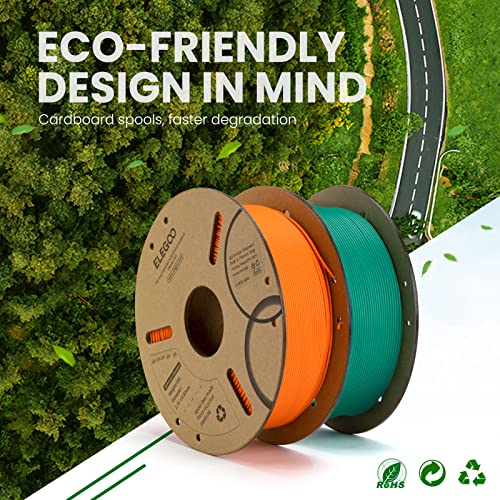 ELEGOO PLA Plus Filament 1.75mm Bundle 4KG, PLA+ Tough 3D Printer Filament Dimensional Accuracy +/- 0.02mm, 4 Pack 1kg Spool(2.2lbs) Fits for Most FDM 3D Printers(Black, White, Blue, Red)