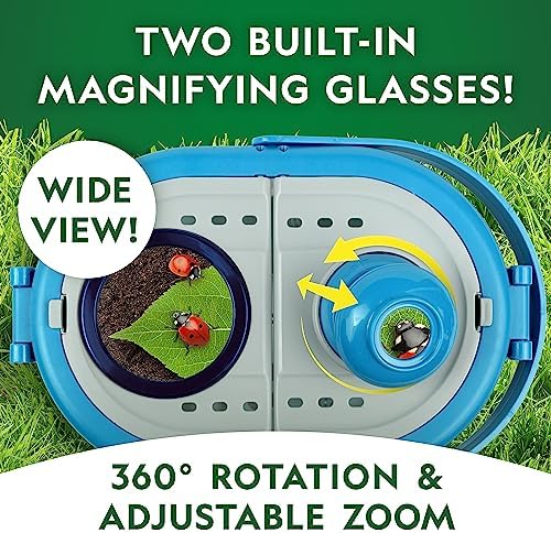 National Geographic Bug Catcher Kit for Kids - Kids Bug Habitat with Magnified Viewer, Bug Catcher, Tweezers & Learning Guide, Insect Habitat, Outdoor Toys, Kids Bug Catching Kit, Bug Box