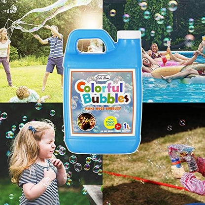 Lulu Home Concentrated Bubble Solution, 1 L/ 33.8 OZ Refill for Bubble Machines, Giant Wands, and Blowers - Up to 2.5 Gallons for Kids' Birthday Parties