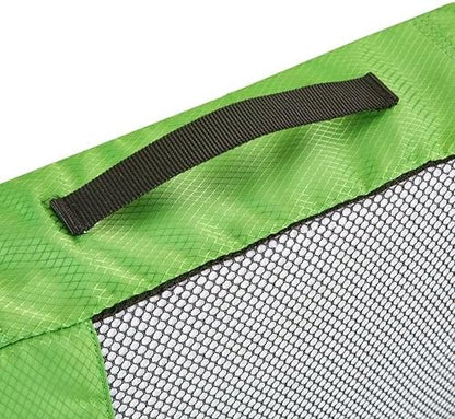 Amazon Basics Medium Packing Cubes for Travel, Packing Organizers, 4-Piece-Set With Double Zipper Pulls and Mesh Top Panel, 100% Durable Polyester, Green, 13.8"L x 9.8"W x 3"H