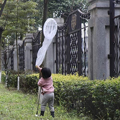 RESTCLOUD Insect and Butterfly Net with 14" Ring, 32" Net Depth, Handle Extends to 59 Inches