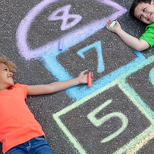 Crayola Ultimate Washable Chalk Collection (64ct), Bulk Outdoor Sidewalk Chalk for Kids, Anti-Roll Sticks, Recess Toys for Kids, Back to School Gifts