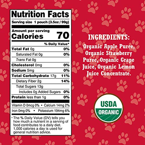 Paw Patrol Super Strawberry Organic Mixed Fruit Squeeze Pouch, 3.5 Ounce (Pack of 10)