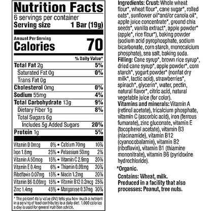 Plum Organics Mighty Snack Bars - Strawberry - 0.67 oz Bars (Pack of 48) - Organic Fruit and Vegetable Toddler Food Snack Bars