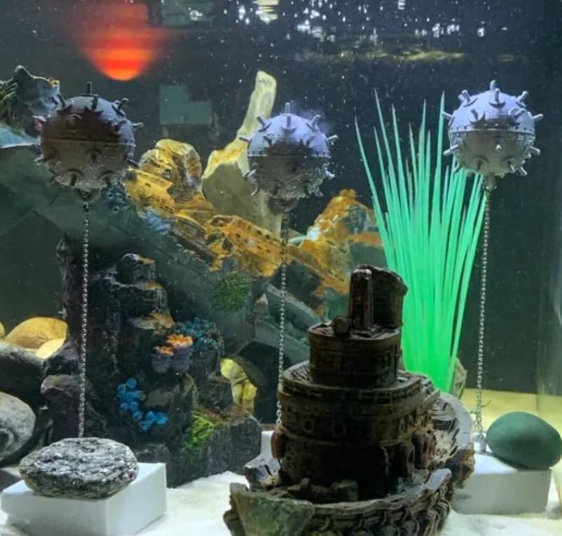 Floating Sea Mine Fish Tank Decoration