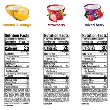 Happy Baby Organics Yogis Freeze-Dried Yogurt & Fruit Snacks, Variety Pack (Pack of 6) & Teether, 3 Flavor Variety Pack, 12 Count (Pack of 3)