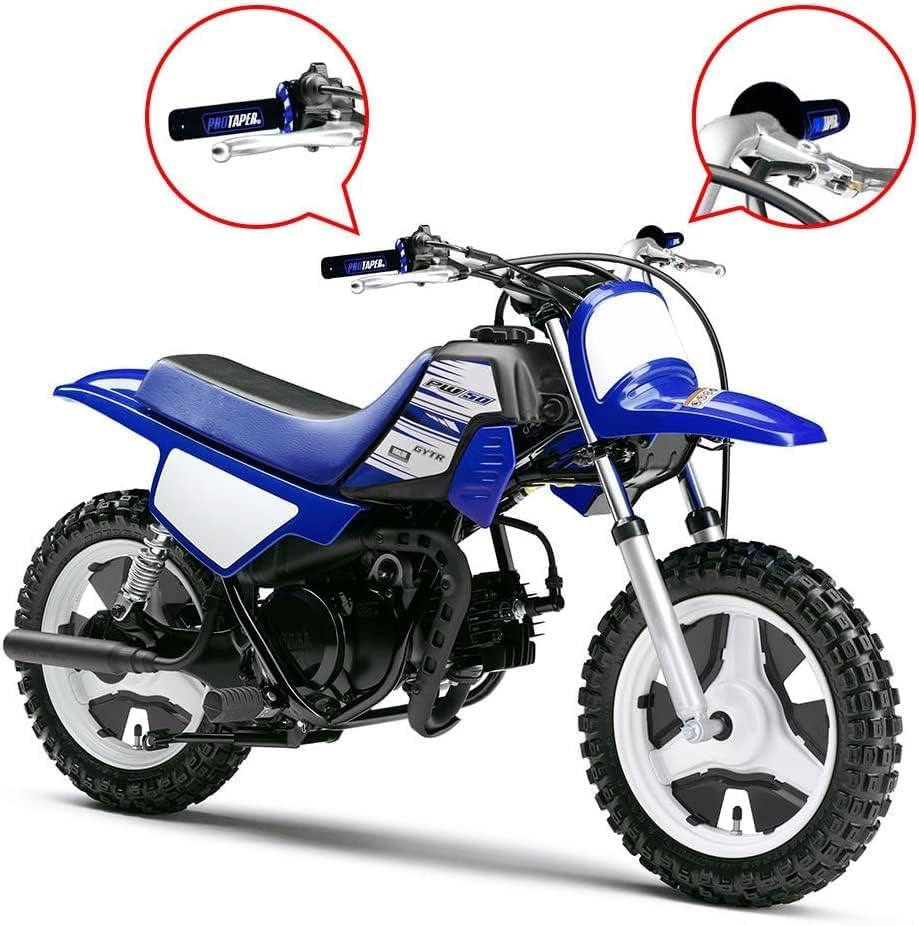 Universal 22mm 7/8" Twist Throttle Handle Grip + Cable for Cross-Country Motorcycle 250 Dirt Pit Motor Bike Motorcycle CRF70 TTR KLX110 SSR Thumpstar YCF（Bule）