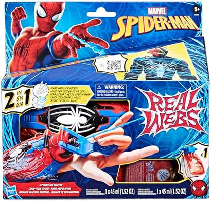 Marvel Spider-Man Real Webs Ultimate Web Blaster, 2-in-1 Blaster, Role Play Toy, Spider-Man Costume, Spider-Man Toys for Kids 5 and Up
