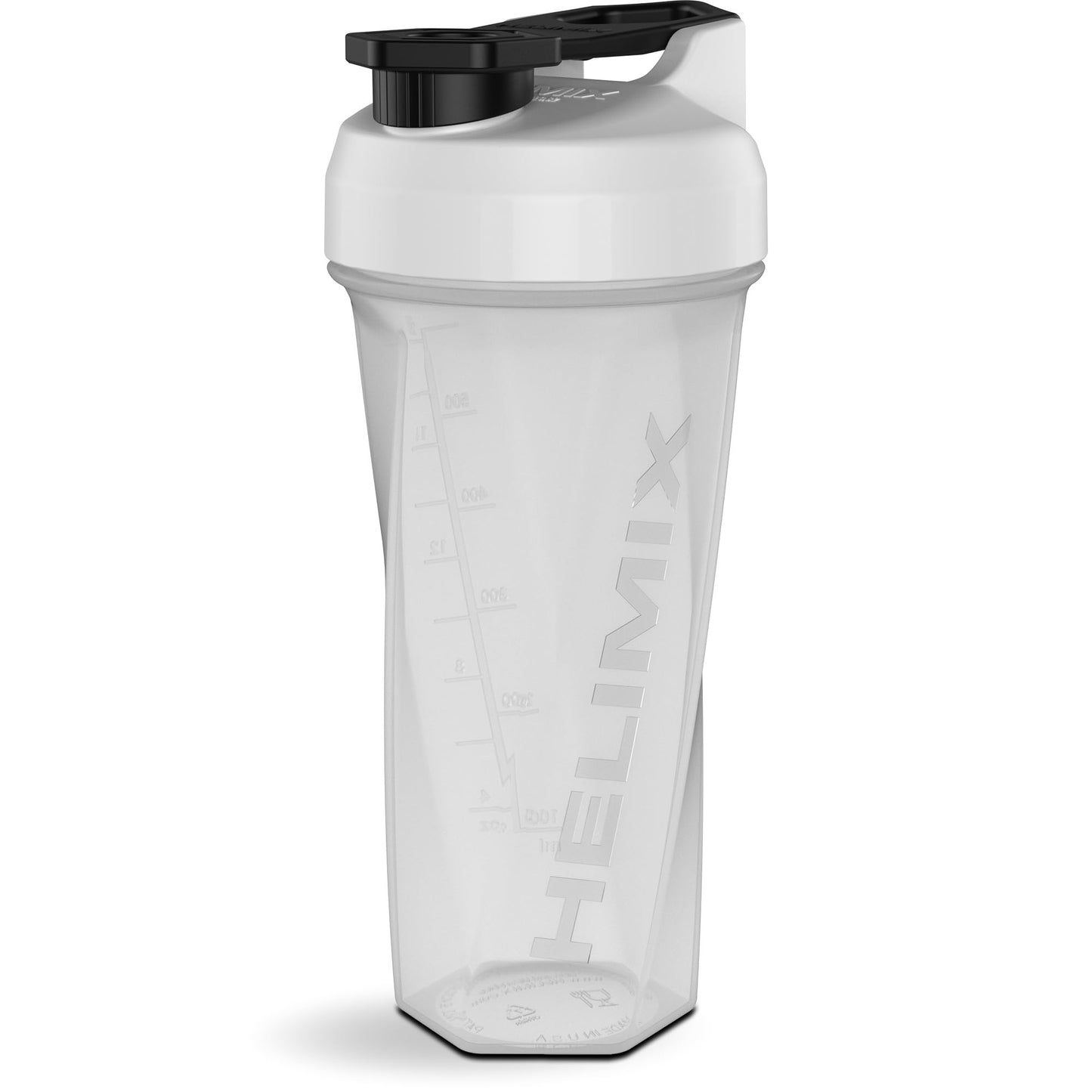 HELIMIX 2.0 Vortex Blender Shaker Bottle Holds upto 28oz | No Blending Ball or Whisk | USA Made | Portable Pre Workout Whey Protein Drink Shaker Cup | Mixes Cocktails Smoothies Shakes | Top Rack Safe