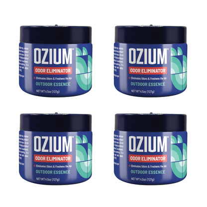 Ozium 4.5 Oz. Odor Eliminating Gel for Homes, Cars, Offices and More, Outdoor Essence, 4 Pack