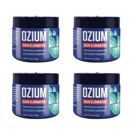 Ozium 4.5 Oz. Odor Eliminating Gel for Homes, Cars, Offices and More, Outdoor Essence, 4 Pack