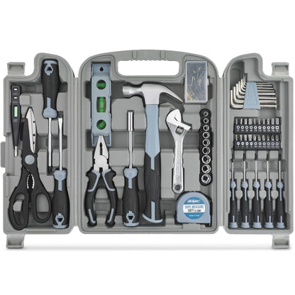 Hi-Spec 54pc Red Household Tool Kit – Essential DIY Hand Tool Set with Toolbox for Home, Garage, Office, Basic Repairs, First Apartment, New Home & Everyday Home Improvement
