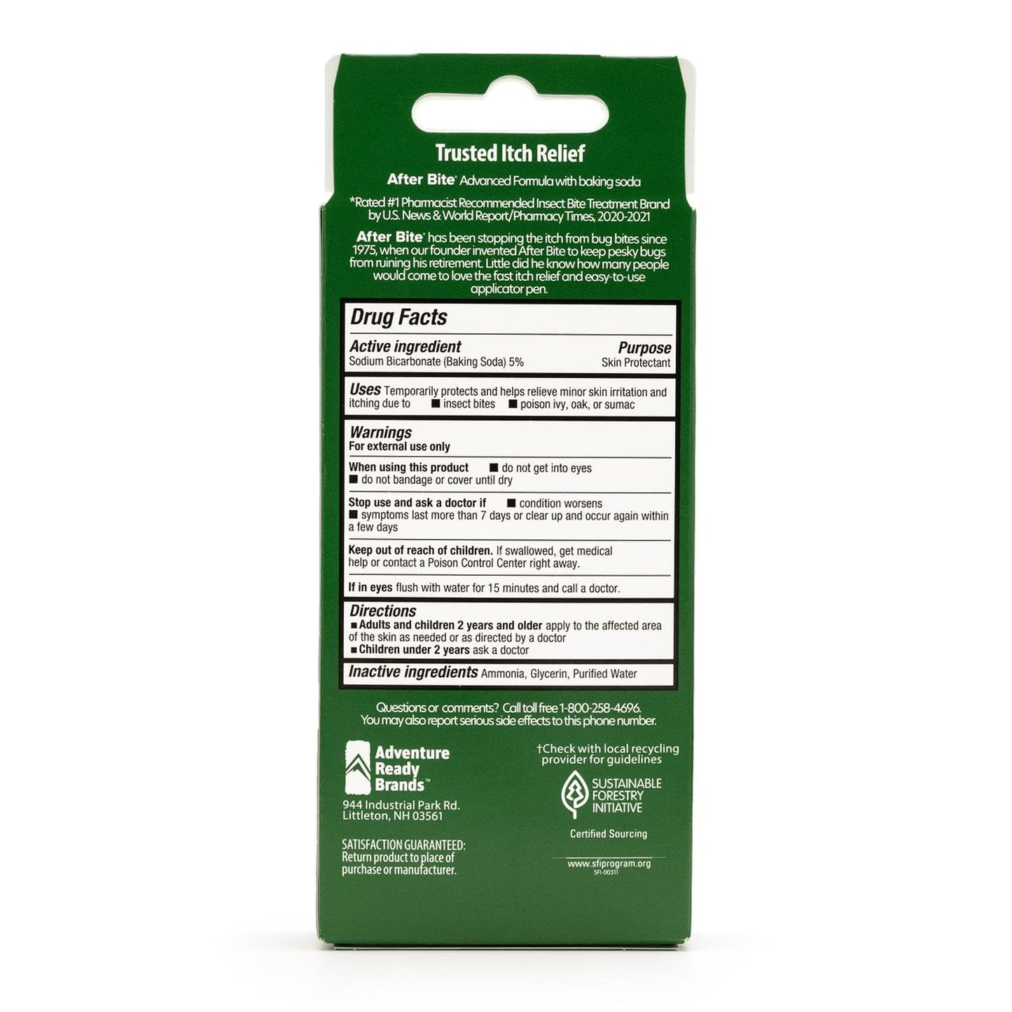 After Bite Advanced Formula - Itch Relief with Sodium Bicarbonate - Ideal for Mosquito & Fire Ant Bites, Bees & More - Portable Pen Applicator - 0.5 oz (4 Pack)