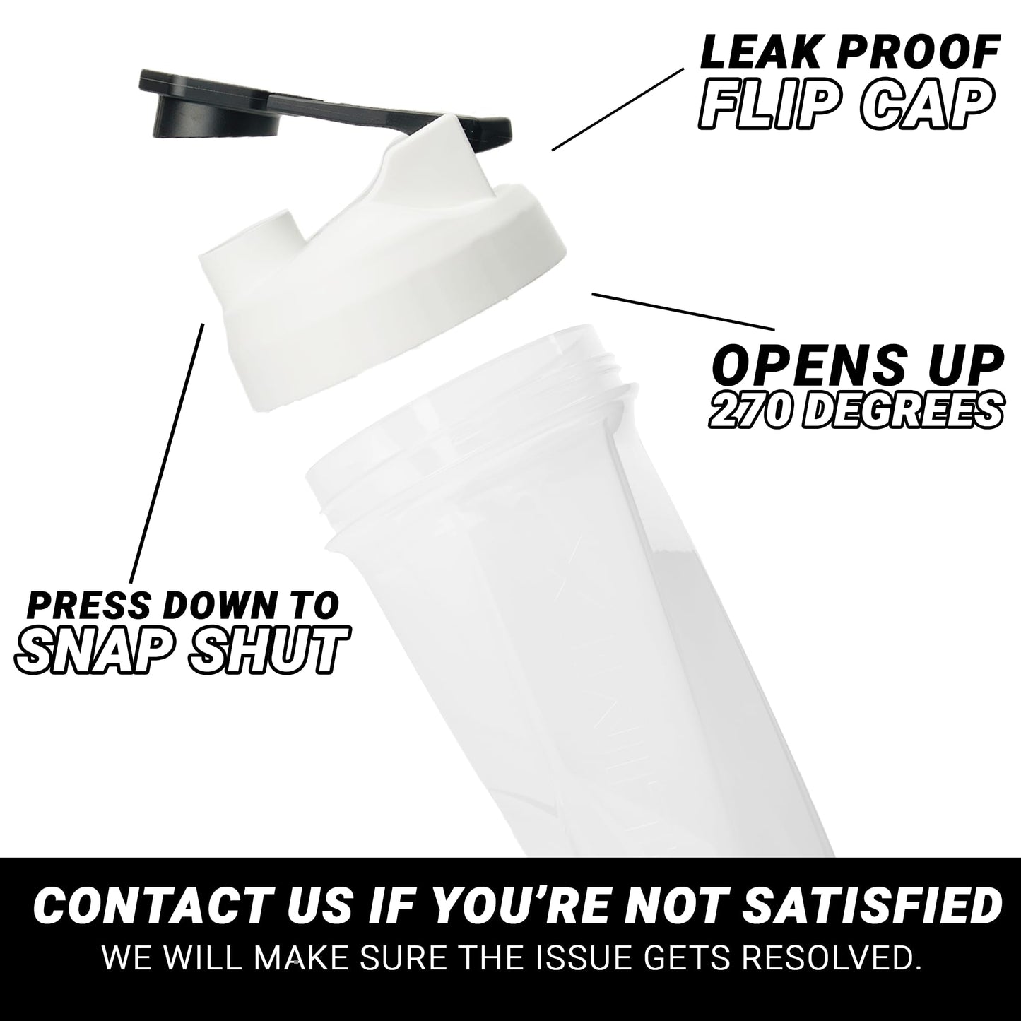 HELIMIX 2.0 Vortex Blender Shaker Bottle Holds upto 28oz | No Blending Ball or Whisk | USA Made | Portable Pre Workout Whey Protein Drink Shaker Cup | Mixes Cocktails Smoothies Shakes | Top Rack Safe