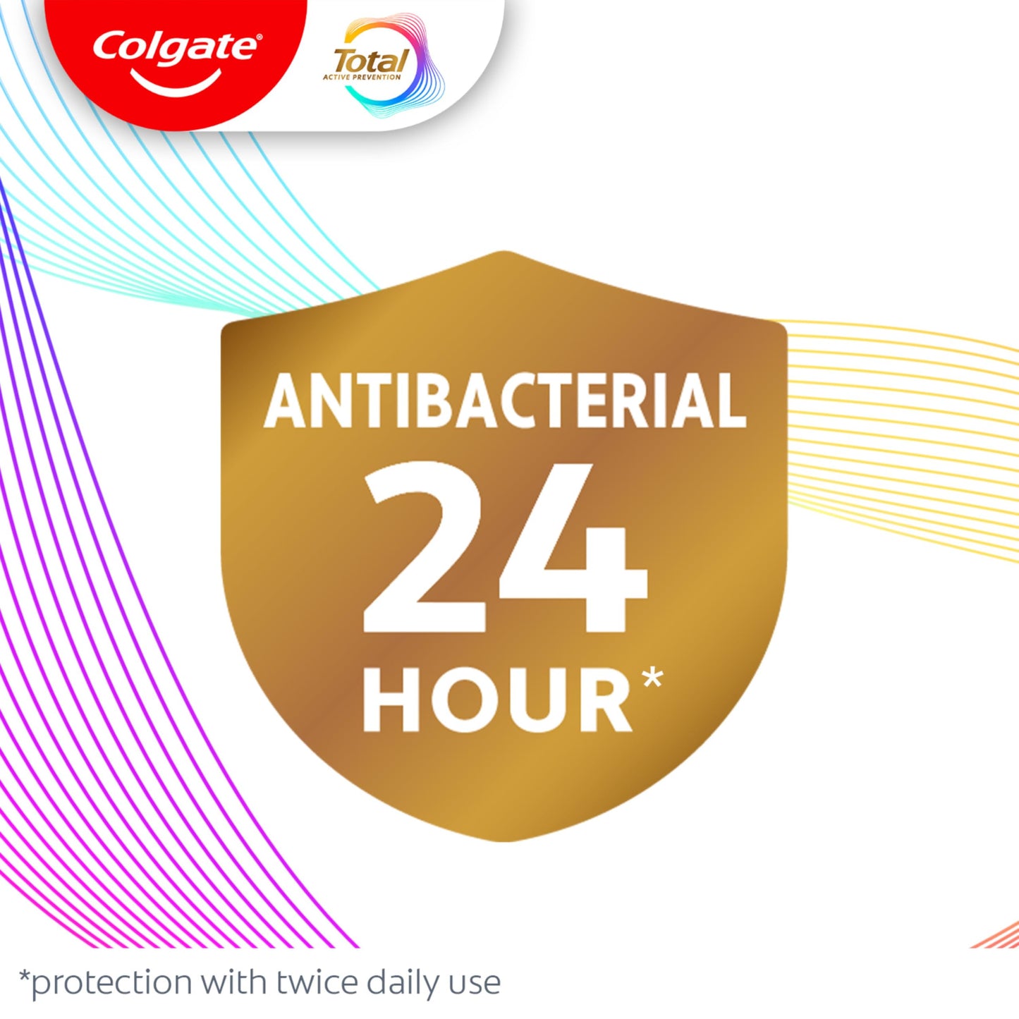 Colgate Total Alcohol Free Mouthwash, Peppermint for Bad Breath, Helps Prevent Gingivitis and Plaque, 3 Pack, 33.8 Oz Each