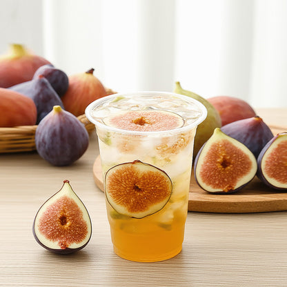 TashiBox plastic cups [24 oz 100cups],Clear Crystal disposable plastic cups,smoothie cups